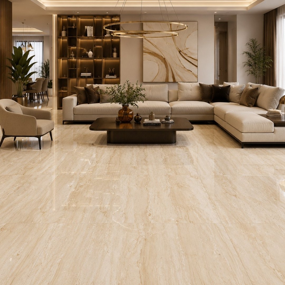 AL Royal Dyna Crema Marble & Stone Living Area Tiles - My Home Studio